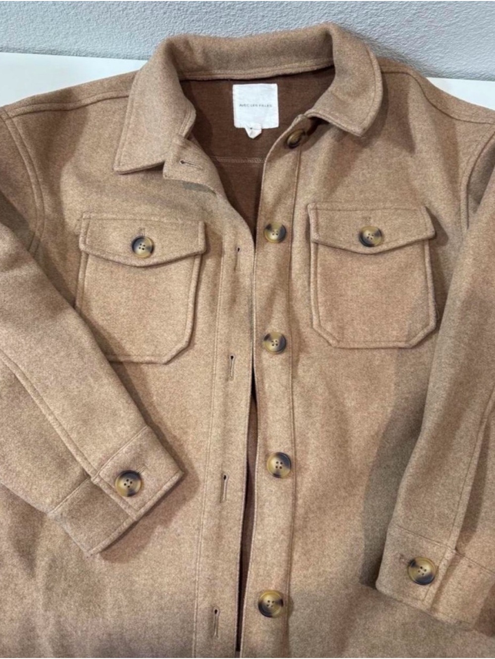 Avec Les Filles Oufitters Camel Tan Utility Shirt Jacket S Small #1 Urban